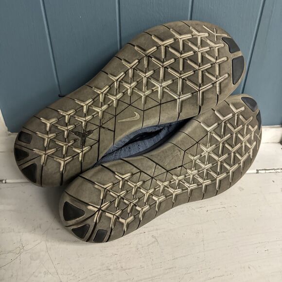 Nike Free‎ RN Flyknit 2017 Men's Size 12 Running Shoes Ocean Fog 880843-404 Used - Picture 8 of 8